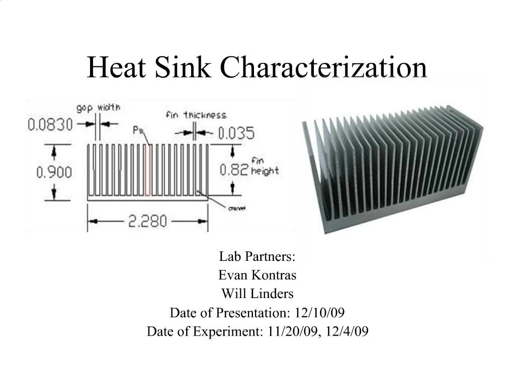 PPT Heat Sink Characterization PowerPoint Presentation, free download