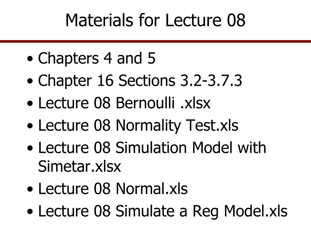 materials for lecture 08 n.