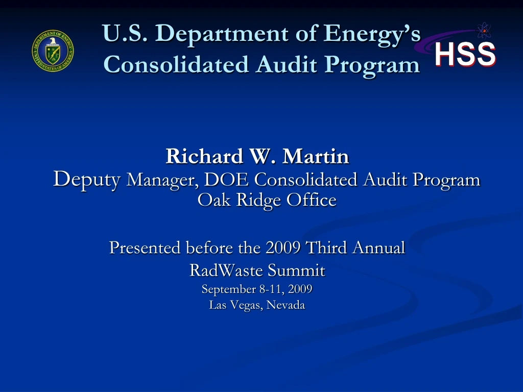 u s department of energy s consolidated audit program n.
