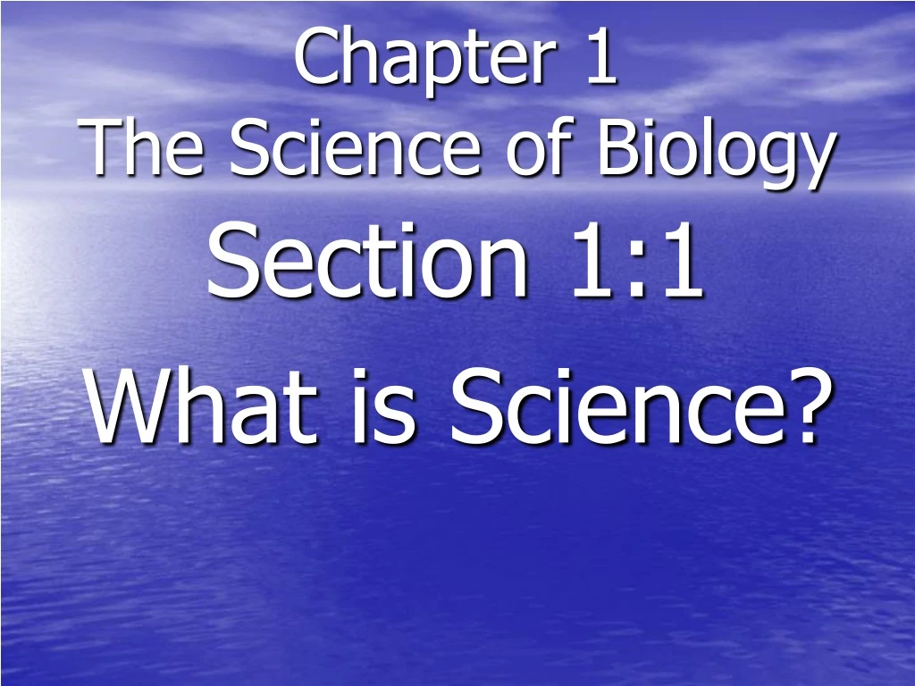 PPT - Chapter 1 The Science of Biology PowerPoint Presentation, free ...