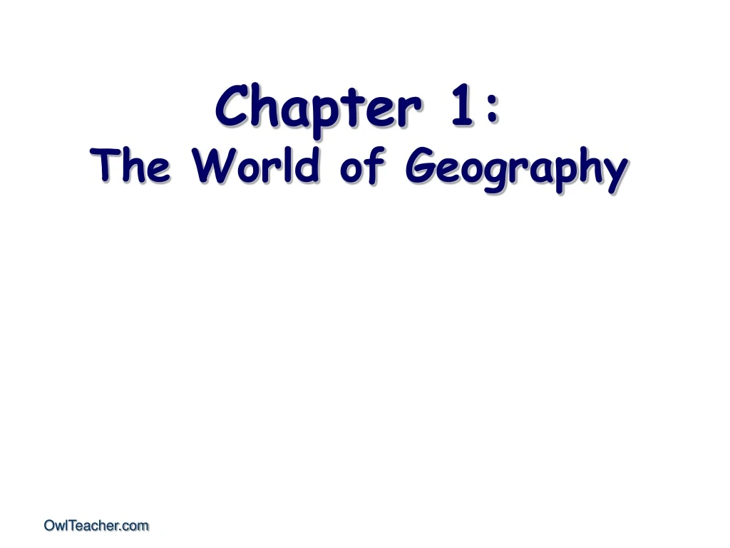 chapter 1 the world of geography n.
