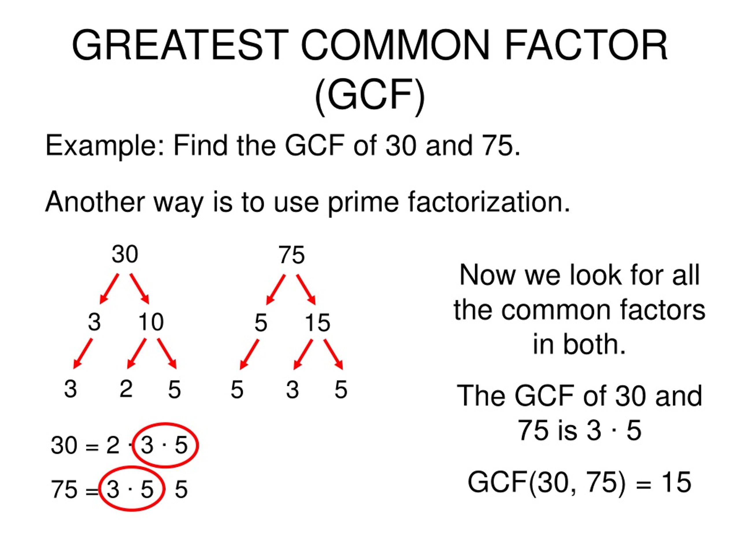PPT - Factors & Greatest Common Factors PowerPoint Presentation - ID:272137