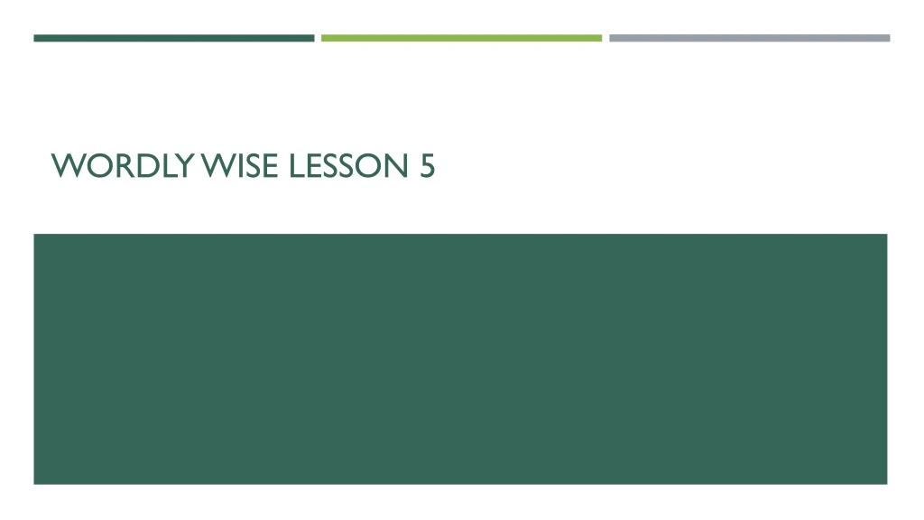 wordly wise lesson 5 n.