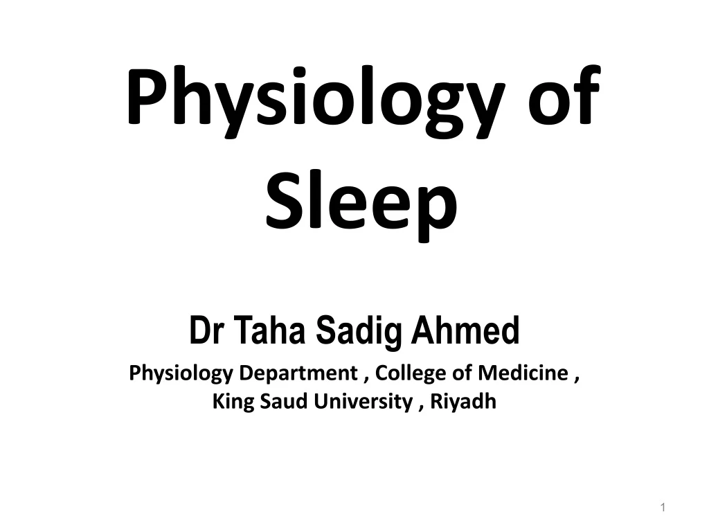 physiology of sleep n.