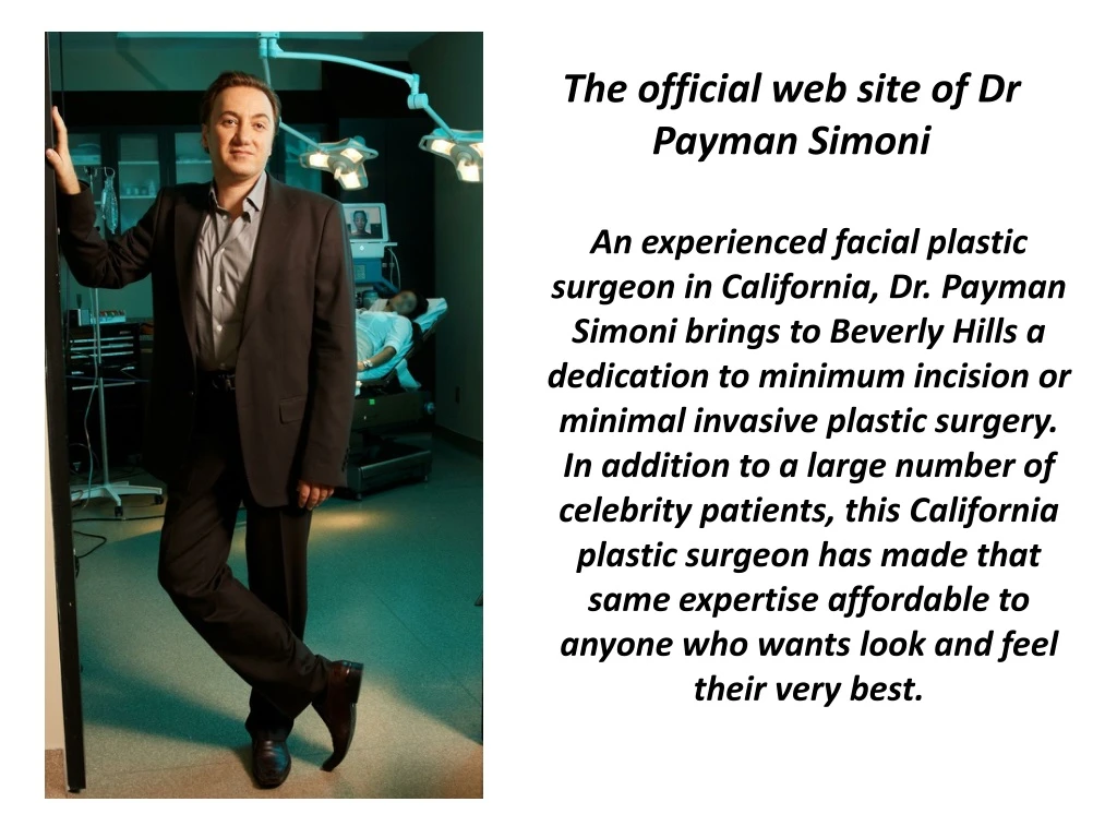 the official web site of dr payman simoni n.