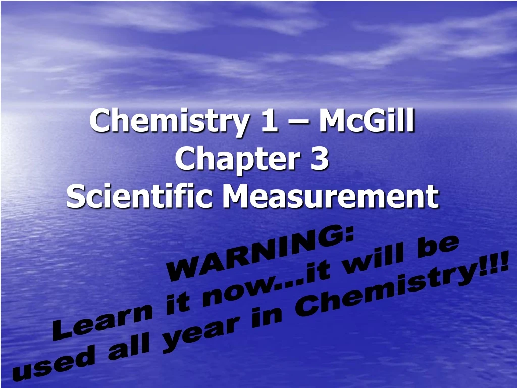 chemistry 1 mcgill chapter 3 scientific measurement n.