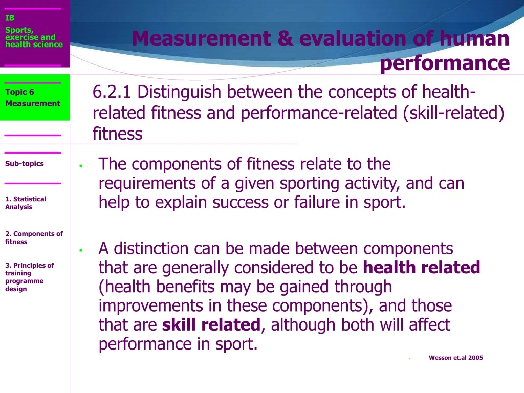 PPT - IB Sports, Exercise And Health Science PowerPoint Presentation ...