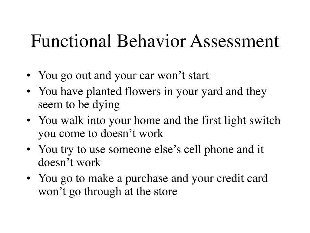 Ppt Functional Behavior Assessment Powerpoint Presentation Free