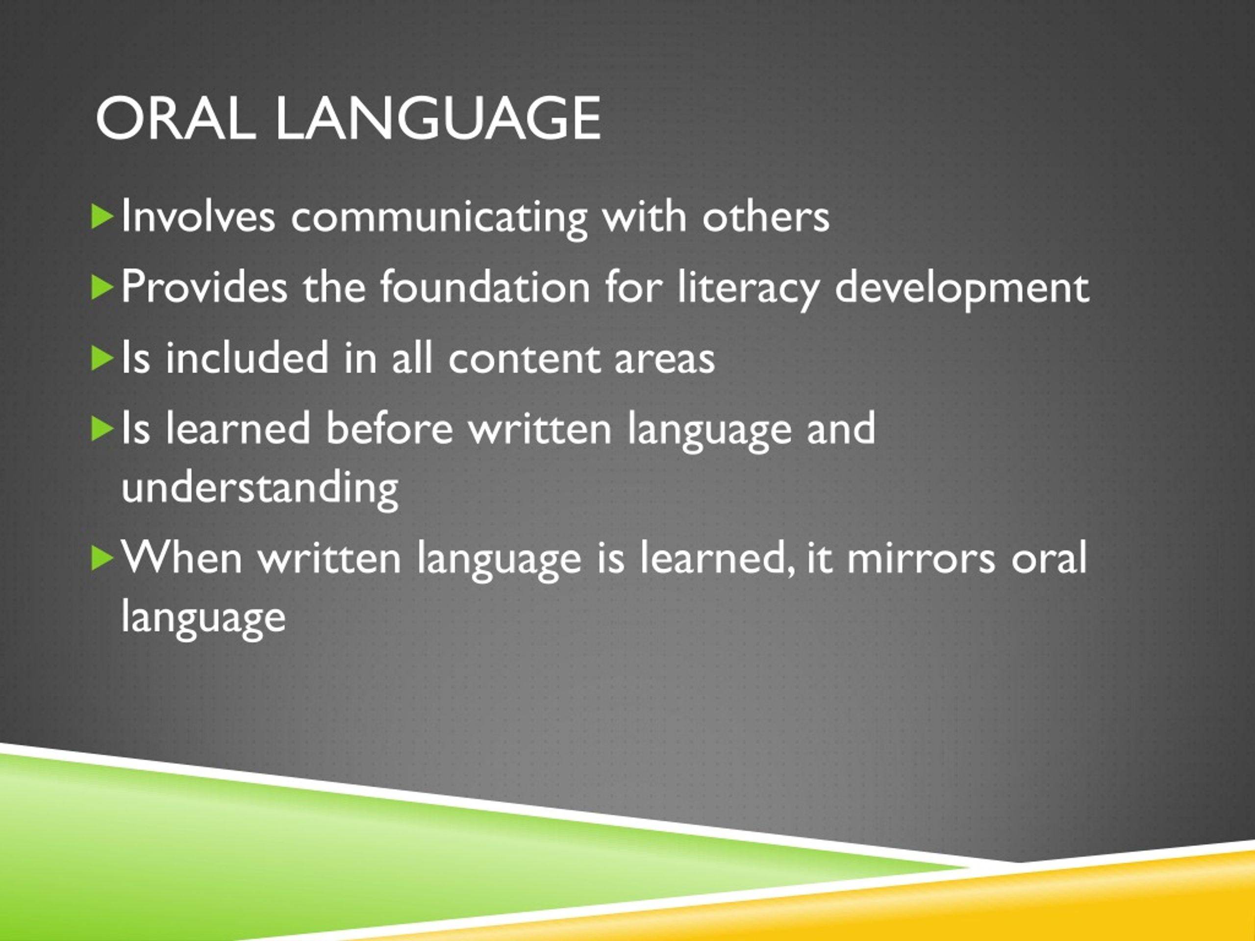 oral presentation language techniques