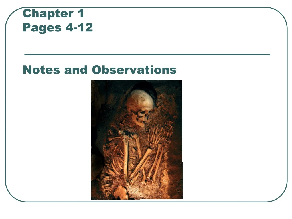chapter 1 pages 4 12 notes and observations n.