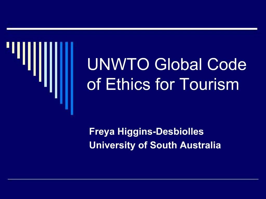 PPT UNWTO Global Code Of Ethics For Tourism PowerPoint Presentation 