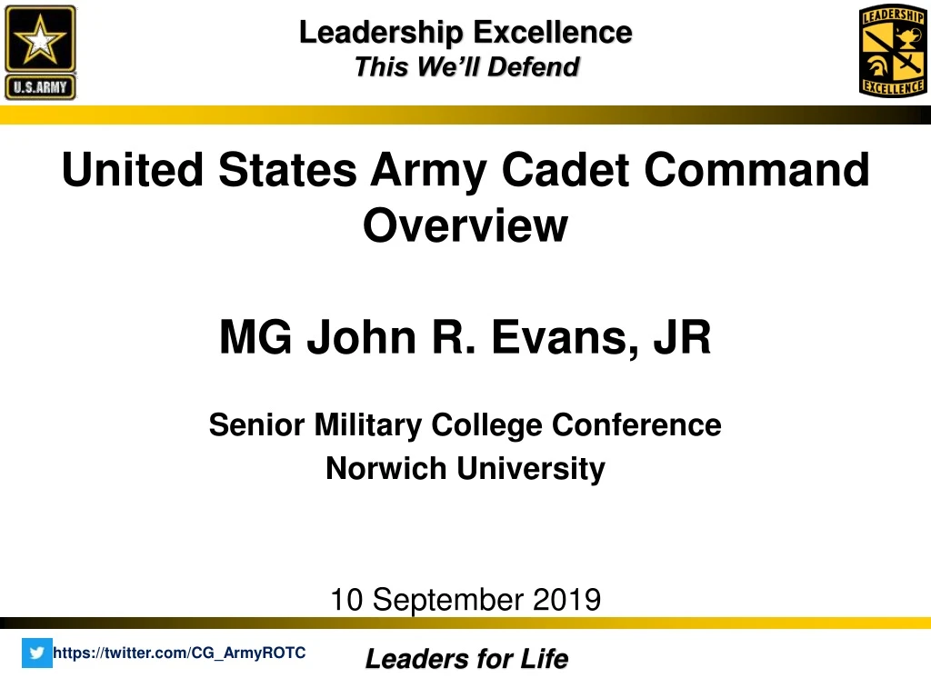 united states army cadet command overview mg john r evans jr n.