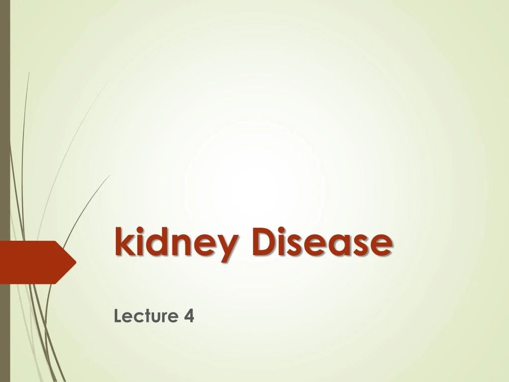 kidney disease n.