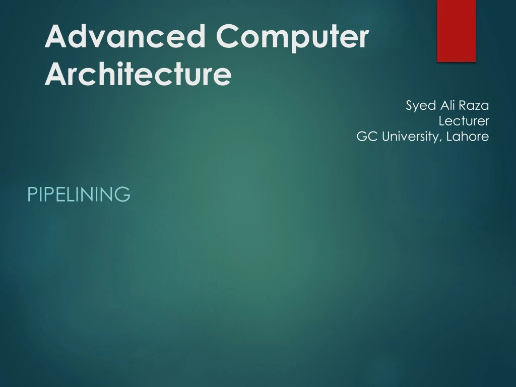 PPT - Advanced Computer Architecture PowerPoint Presentation, Free ...