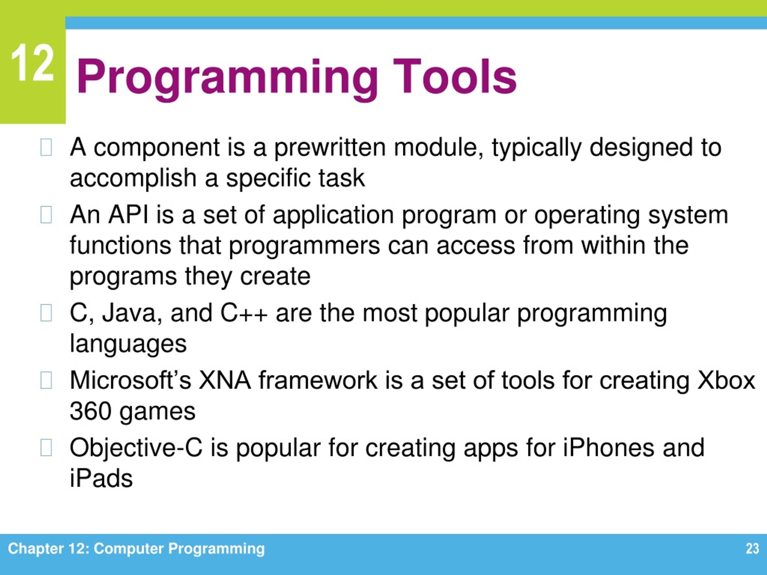 PPT Chapter 12 Computer Programming PowerPoint Presentation Free 