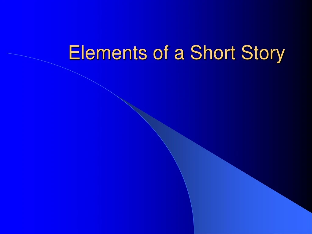 elements of a short story n.