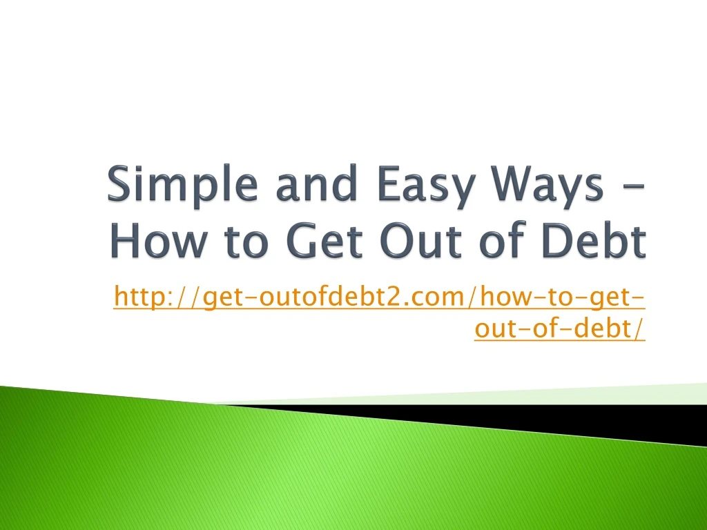 simple and easy ways how to get out of debt n.