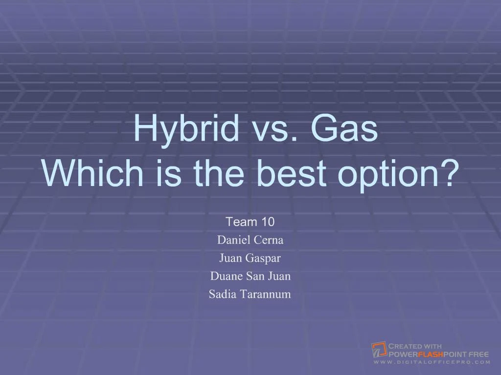 PPT Hybrid Vs Gas PowerPoint Presentation, free download ID2801