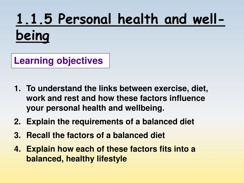 1 1 5 personal health and well being n.