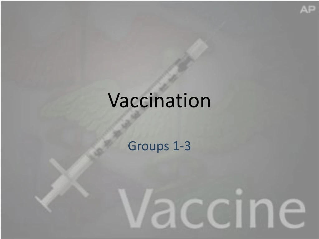 vaccination n.