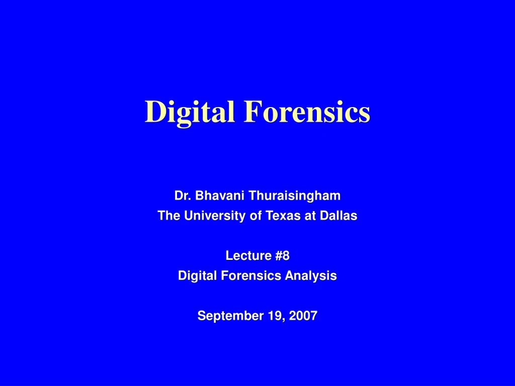 digital forensics n.