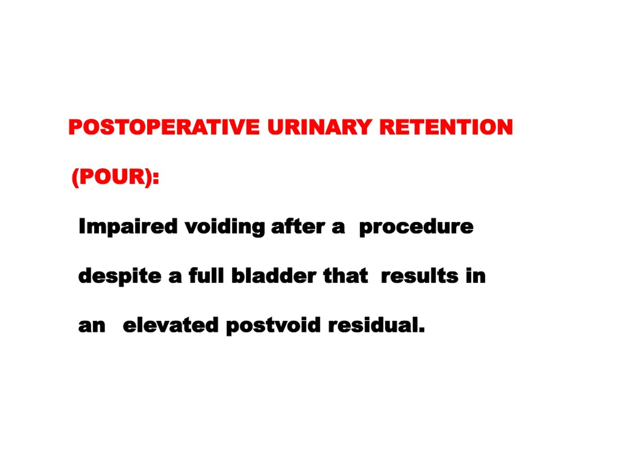PPT - Postoperative urinary retention PowerPoint Presentation