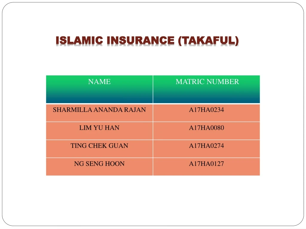 Ppt Islamic Insurance Takaful Powerpoint Presentation Free Download Id 282531