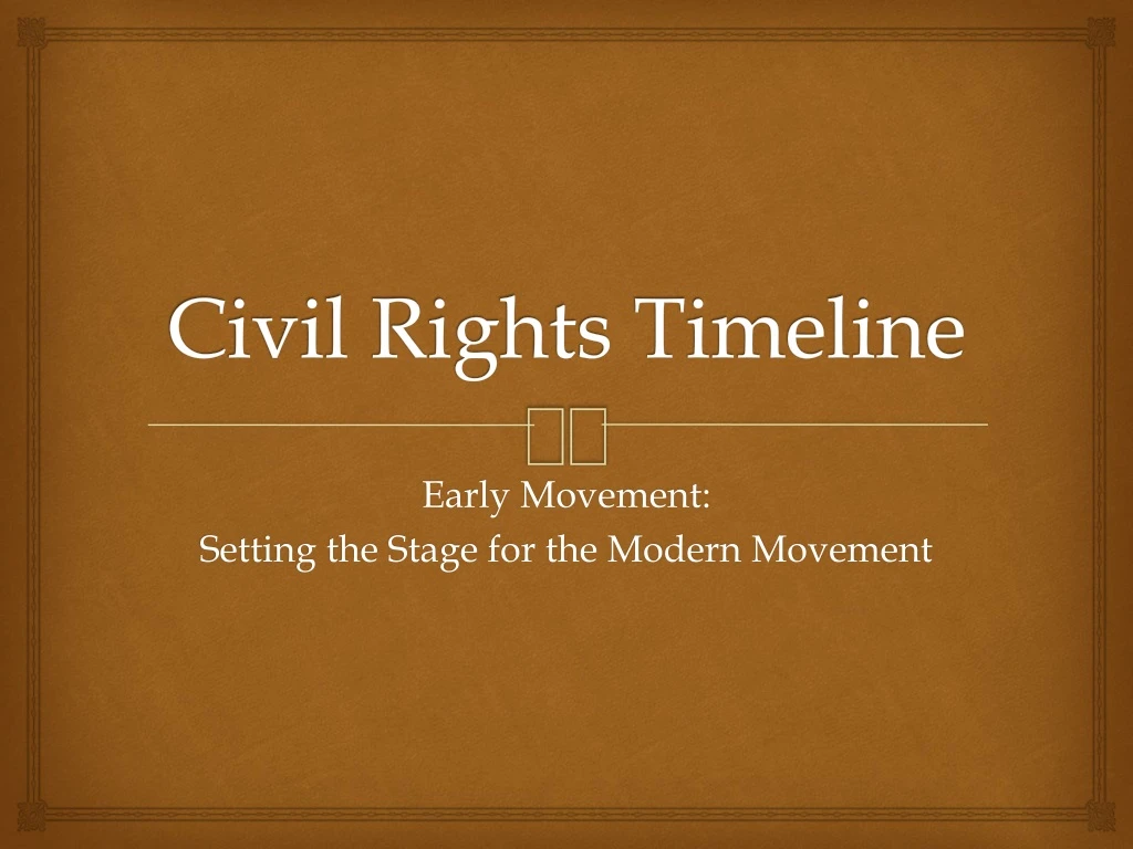 civil rights timeline n.