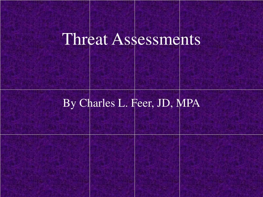 threat assessments n.