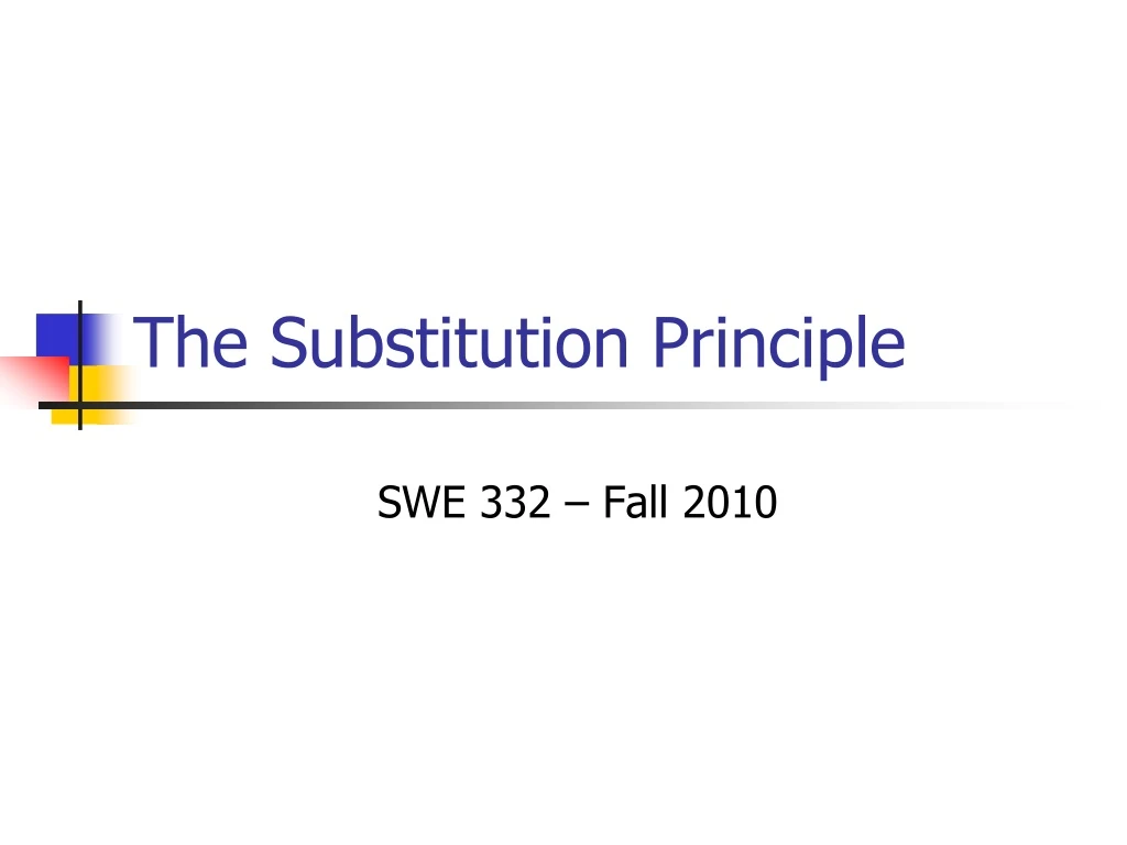 the substitution principle n.