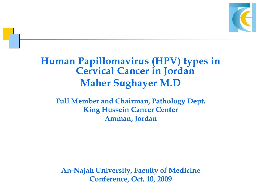 human papillomavirus hpv types in cervical cancer n.