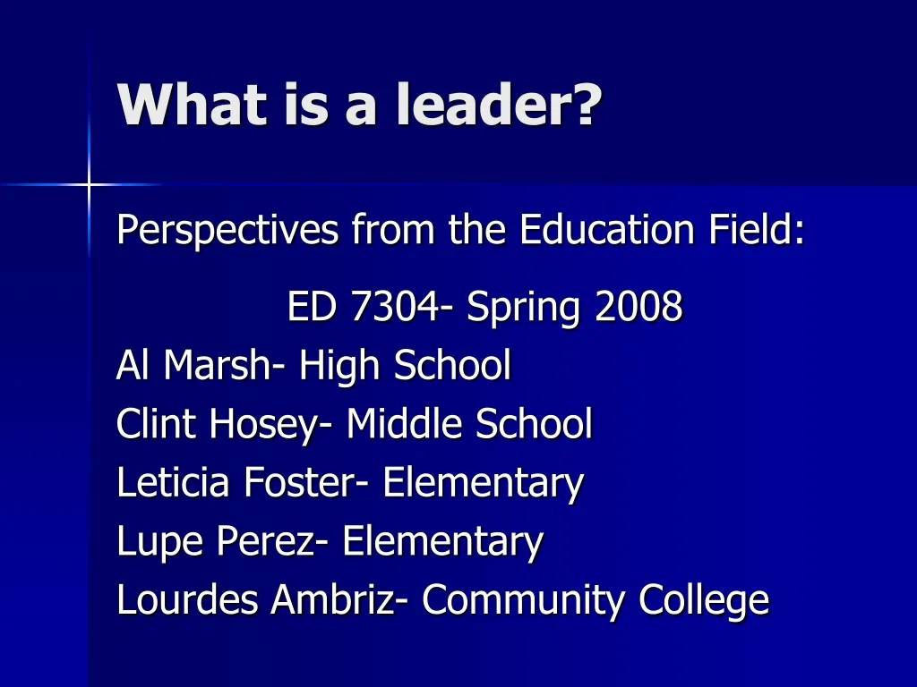 what is a leader n.