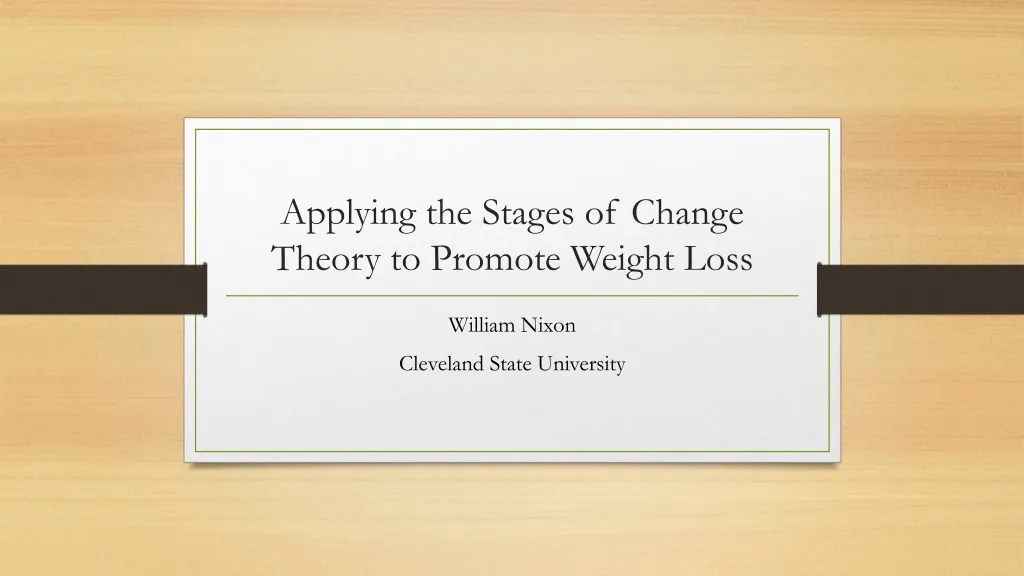 Stages Of Change Model Weight Loss Motivational Interviewing