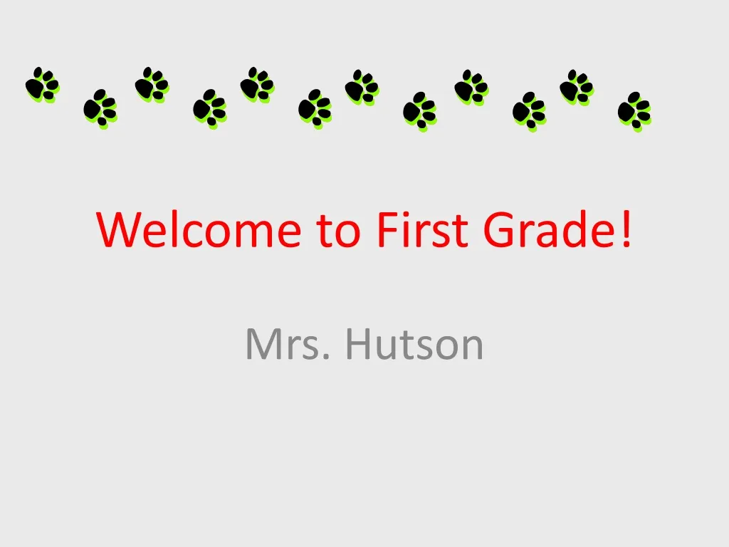 welcome to first grade n.
