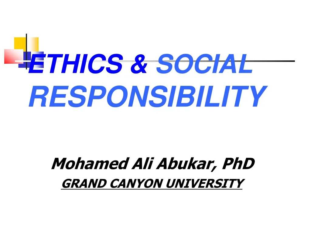 ethics social responsibility n.