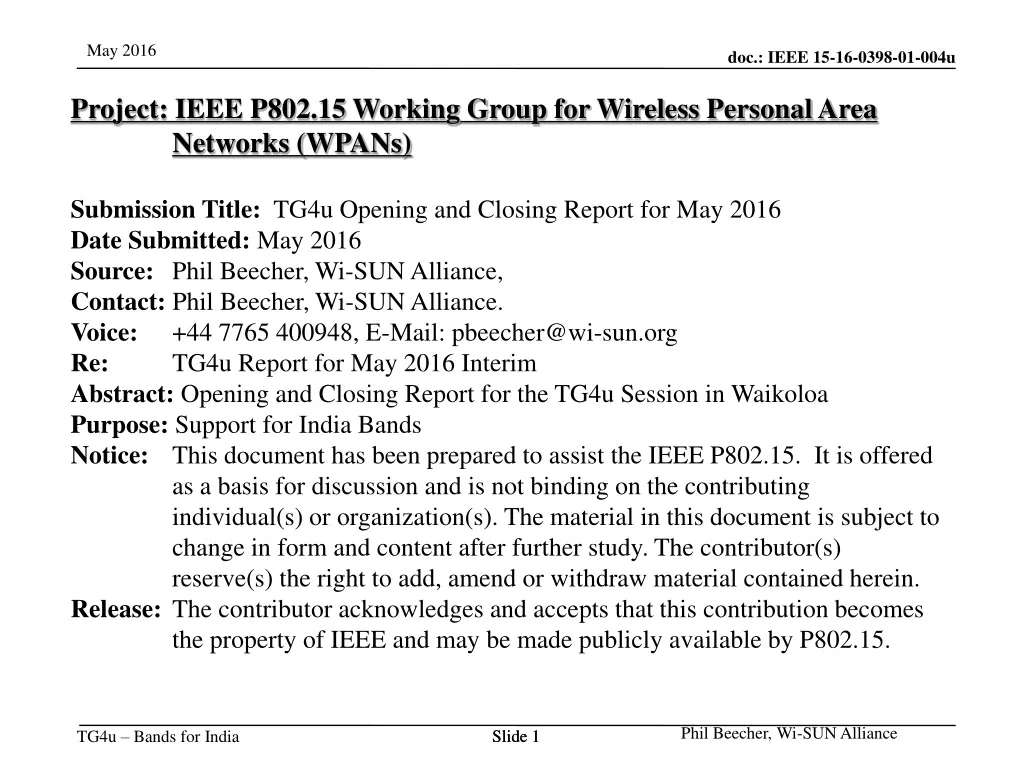 project ieee p802 15 working group for wireless n.