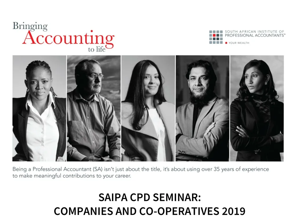 saipa cpd seminar companies and co operatives 2019 n.