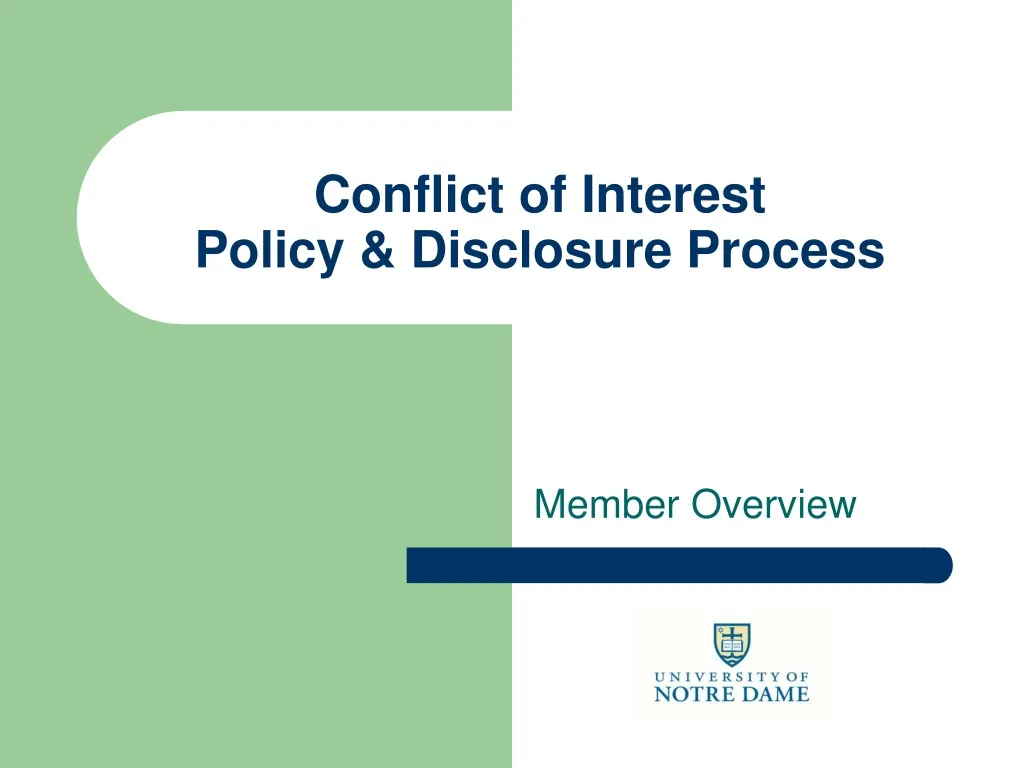 PPT - Conflict of Interest Policy & Disclosure Process PowerPoint ...