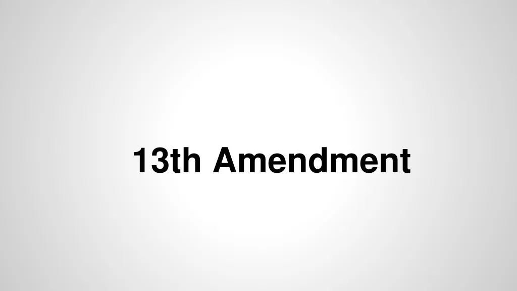 13th amendment n.