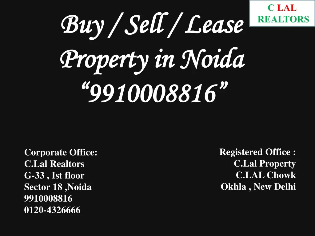 buy sell lease property in noida 9910008816 n.