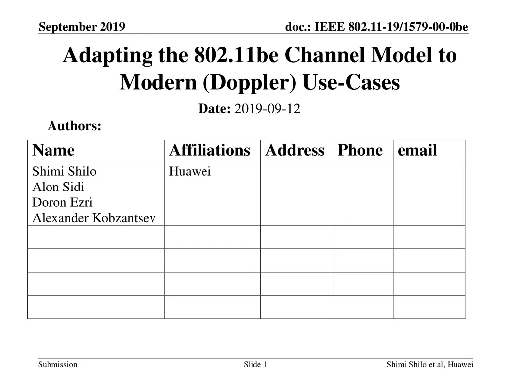 adapting the 802 11be channel model to modern doppler use cases n.