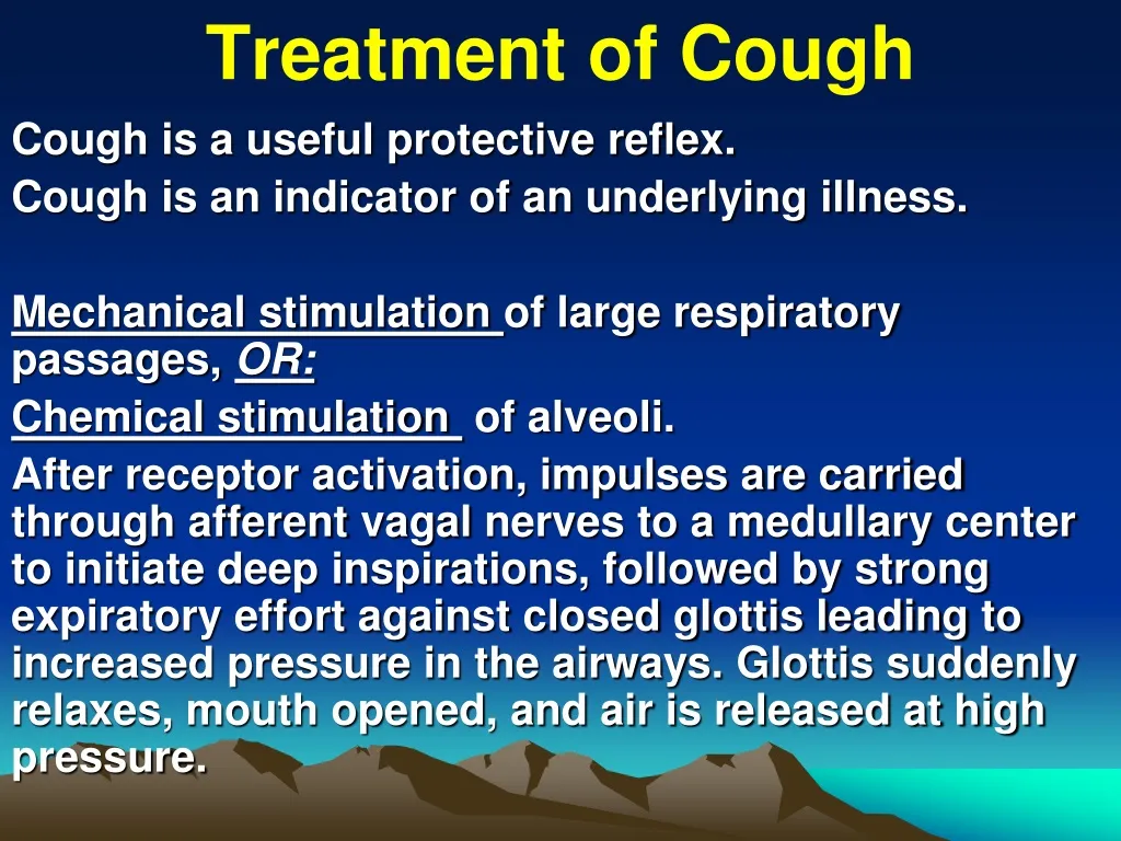 treatment of cough n.