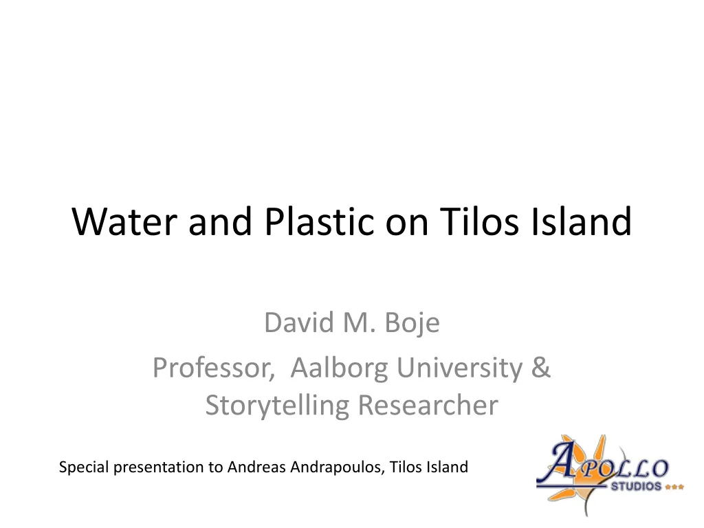 water and plastic on tilos island n.
