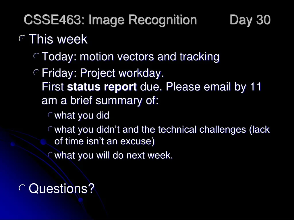 csse463 image recognition day 30 n.