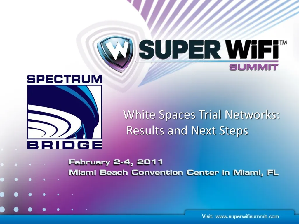 white spaces trial networks results and next steps n.