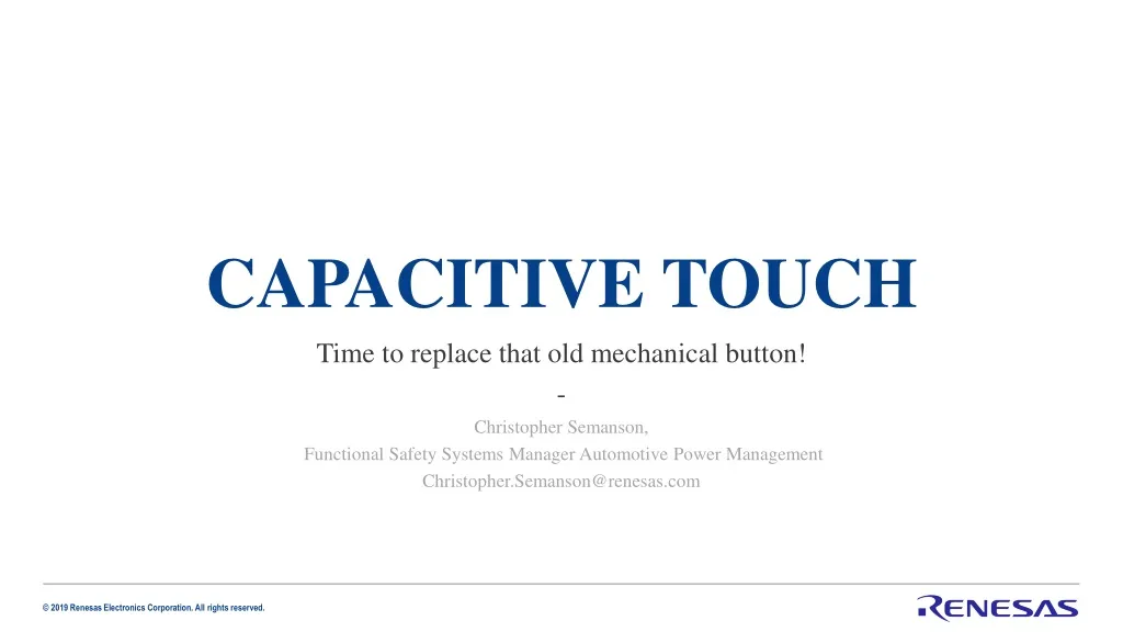 capacitive touch n.