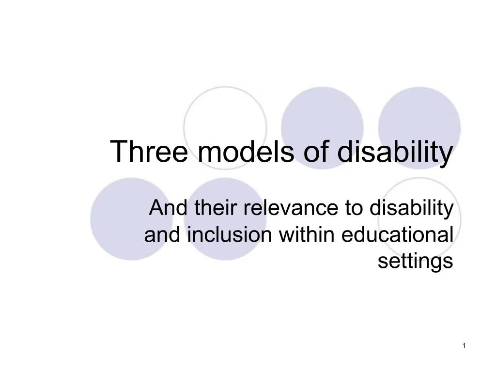 Ppt Three Models Of Disability Powerpoint Presentation Free Download Id293775 