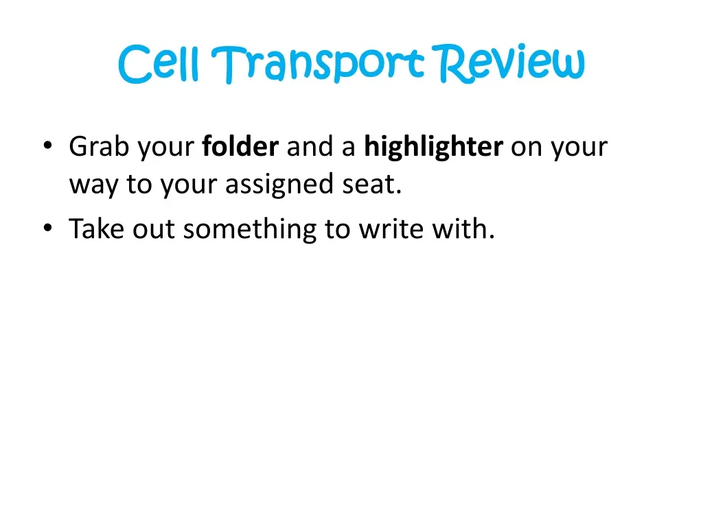 cell transport review n.