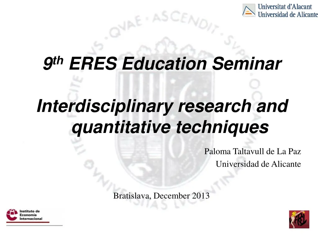 9 th eres education seminar interdisciplinary n.