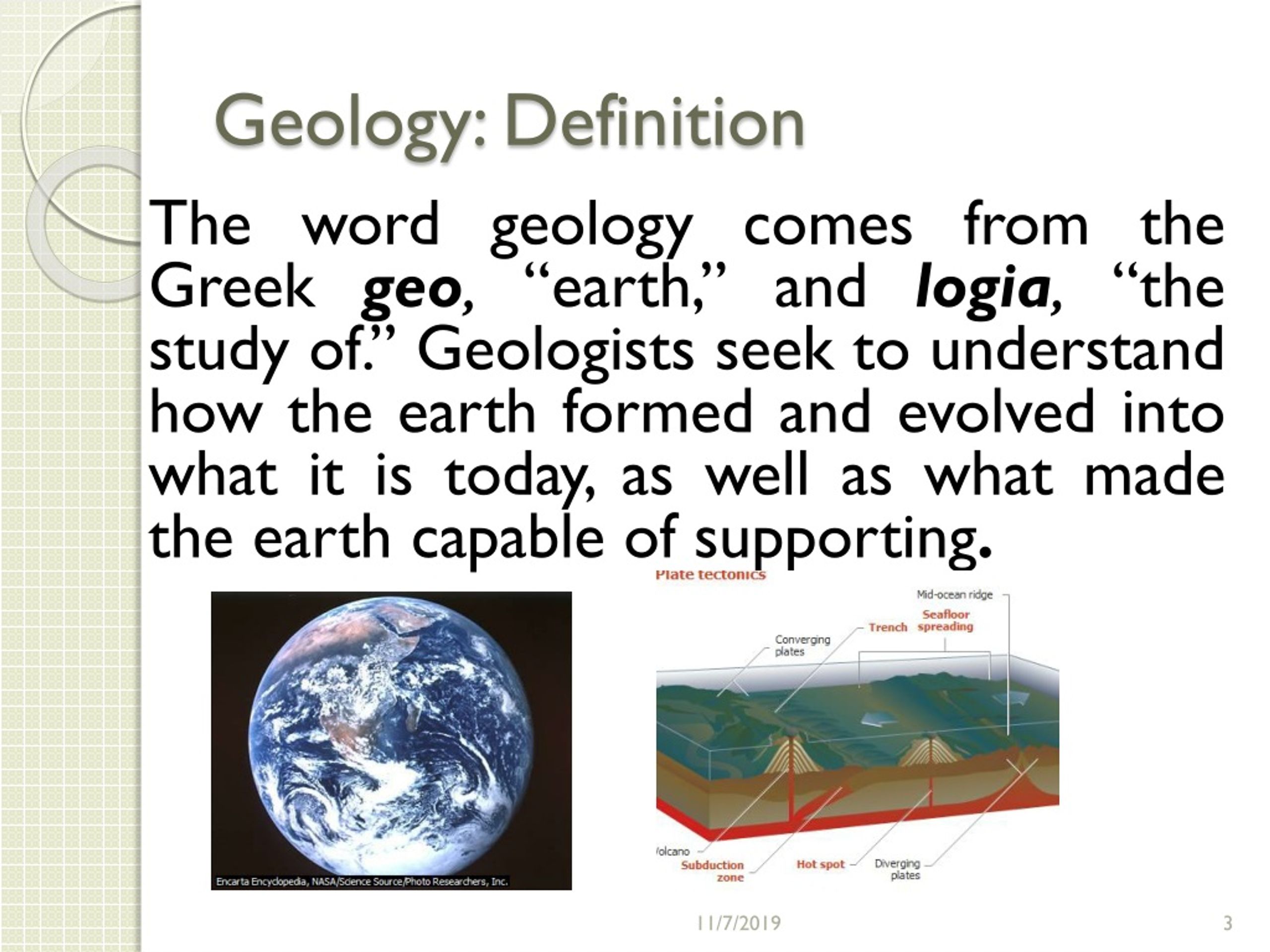definition of geology essay